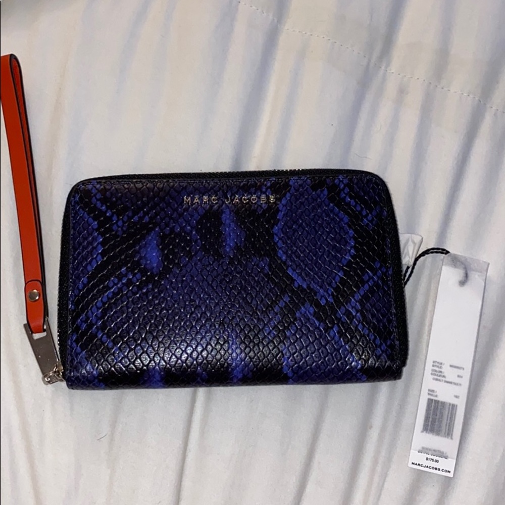 Marc Jacobs Blue Snake Skin Wristlet NEW W/TAGS